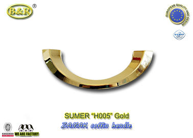 H005 χρυσό &amp; ασημένιο μέγεθος 20.5*7.5cm εξαρτημάτων φέρετρων λαβών φέρετρων μετάλλων μορφής φεγγαριών σχεδίου της Ιταλίας χρώματος zamak