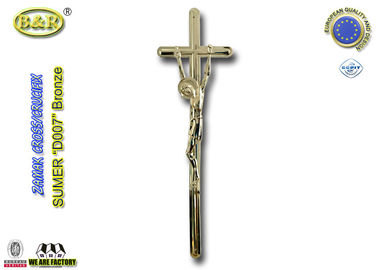Σταυρών και crucifix Zamak νεκρικά εξαρτήματα D007 55*17cm διακοσμήσεων φέρετρων κραμάτων ψευδάργυρου