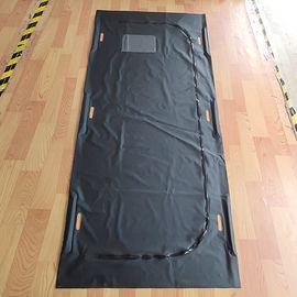 MD01 μαύρες διαγώνιες σακούλες για μεταφορά πτωμάτων πολυτέλειας με 6 λαβές για τα πτώματα 220 * 100 εκατ.