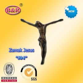 Μέγεθος 10.2*11.2cm του Ιησού Zamak διαγώνιο μέρος κραμάτων ψευδάργυρου για crucifix, κανένα «J05»