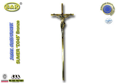 σταυρός ψευδάργυρου 56.7*15.8cm καθολικός για crucifix διακοσμήσεων D045 φέρετρων μετάλλων zamak τον ευρωπαϊκό παλαιό χαλκό ύφους