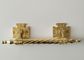Dia. 20mm ψευδάργυρου κραμάτων φέρετρων λαβών H016 zamak φέρετρων ποιοτικό μέγεθος 12.5*10 εκατ. της Ιταλίας χρώματος φραγμών χρυσό