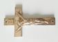 Πλαστικό crucifix ορείχαλκου φέρετρων διαγώνιο D049 χρυσό παλαιό zamak για τη χρήση 10.8*6.6cm φέρετρων