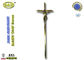 σταυρός ψευδάργυρου 56.7*15.8cm καθολικός για crucifix διακοσμήσεων D045 φέρετρων μετάλλων zamak τον ευρωπαϊκό παλαιό χαλκό ύφους