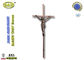 Crucifix zamak κραμάτων ψευδάργυρου διαγώνιο χρώμα ποιοτικού χαλκού διακοσμήσεων D051 Ιταλία του /coffin