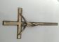 Ο ενήλικος σταυρός και το ευρωπαϊκό ύφος 44*17.5cm φέρετρων ψευδάργυρου διακοσμήσεων D052 φέρετρων crucifix zamak παλαιός χαλκός χρωματίζουν