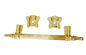 Χρυσές λαβές HP025 35*7.5cm φέρετρων χρώματος πλαστικές